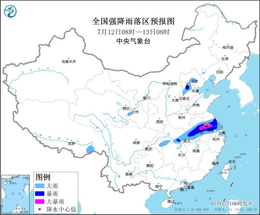 江汉江淮至长江下游沿江地区有强降雨 江南华南等地仍有持续性高温天气