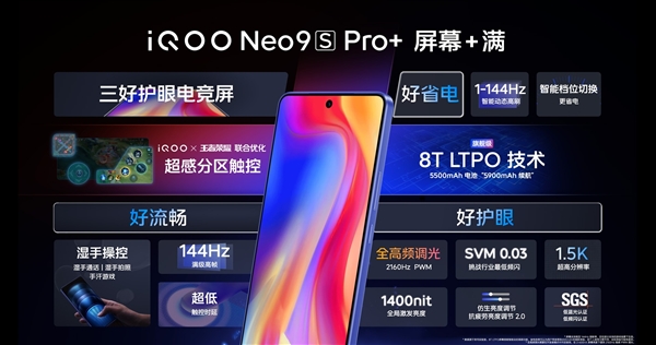 Neo系列最强版本！iQOO Neo9S Pro+发布：2899元起