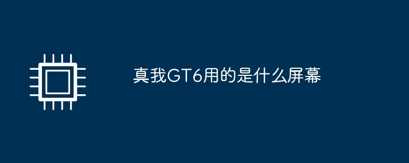 真我gt6用的是什么屏幕