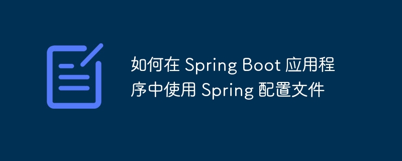 如何在 spring boot 应用程序中使用 spring 配置文件