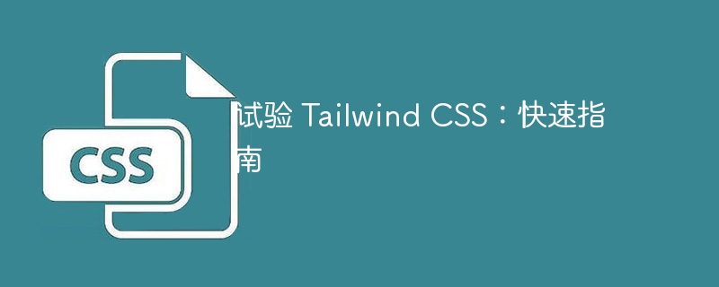 试验 tailwind css：快速指南