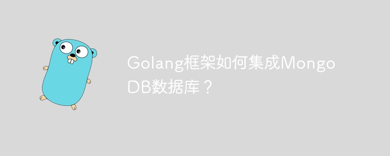 Golang框架如何集成MongoDB数据库？