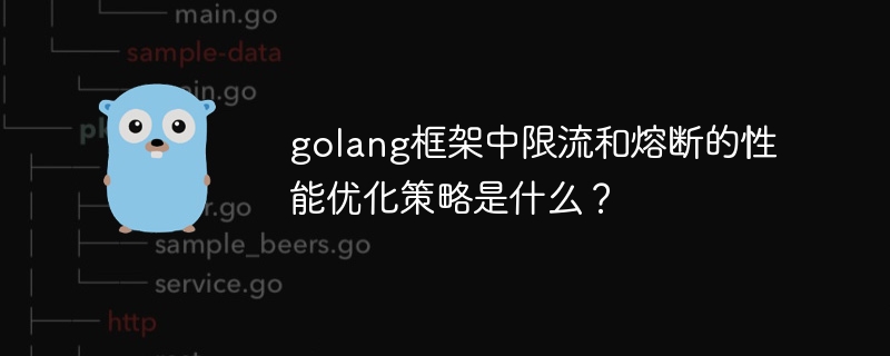 golang框架中限流和熔断的性能优化策略是什么？