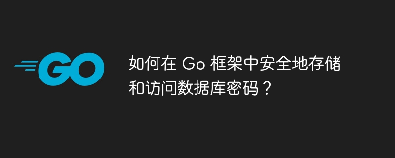 如何在 Go 框架中安全地存储和访问数据库密码？