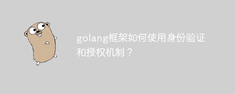 golang框架如何使用身份验证和授权机制？