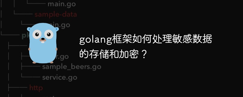 golang框架如何处理敏感数据的存储和加密？