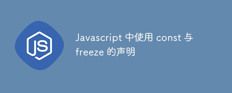 javascript 中使用 const 与 freeze 的声明