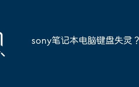 sony笔记本电脑键盘失灵？