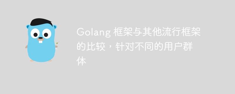 Golang 框架与其他流行框架的比较，针对不同的用户群体