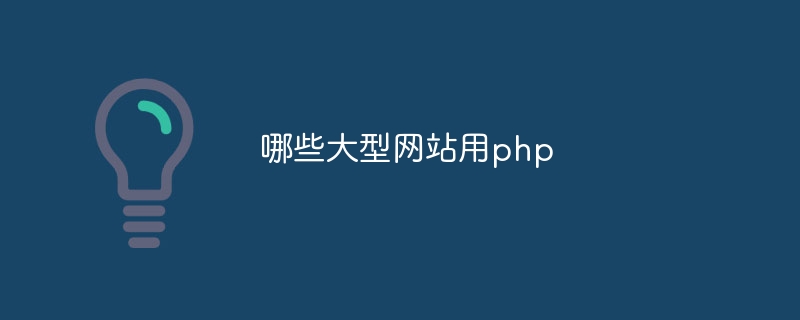 哪些大型网站用php