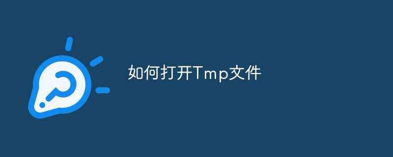 如何打开Tmp文件