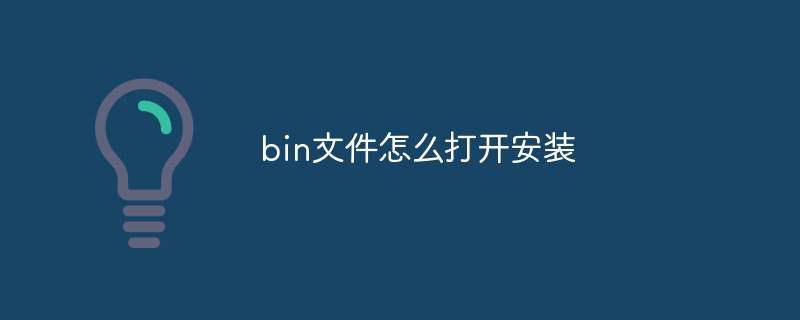 bin文件怎么打开安装