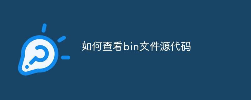 如何查看bin文件源代码