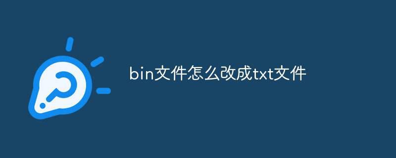 bin文件怎么改成txt文件