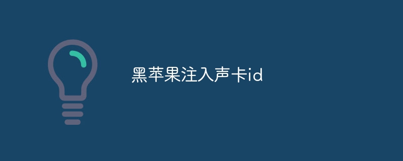 黑苹果注入声卡id