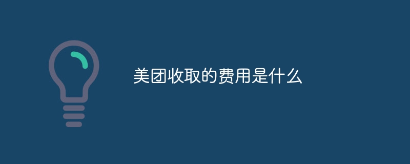 美团收取的费用是什么