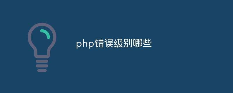 php错误级别哪些