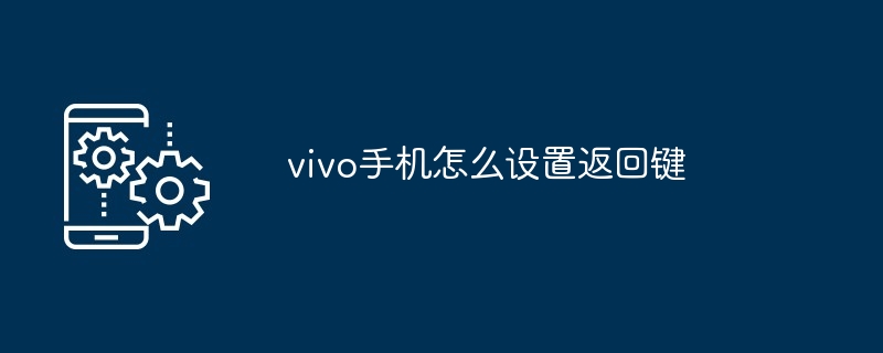 vivo手机怎么设置返回键