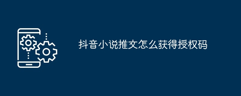 抖音小说推文怎么获得授权码