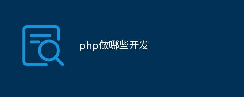 php做哪些开发