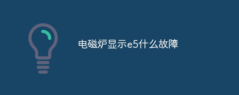 电磁炉显示e5什么故障