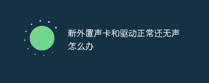 新外置声卡和驱动正常还无声怎么办