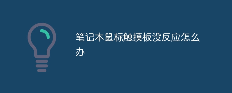 笔记本鼠标触摸板没反应怎么办