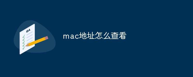 mac地址怎么查看