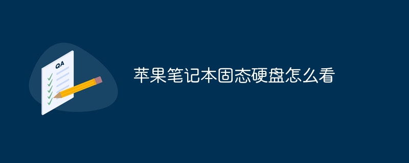 苹果笔记本固态硬盘怎么看