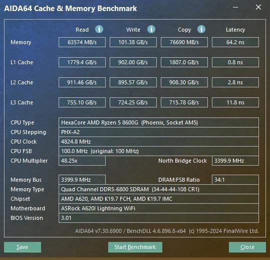 华擎A620I Lightning+金百达黑刃D5性能体验测评插图25