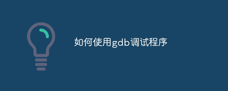 如何使用gdb调试程序