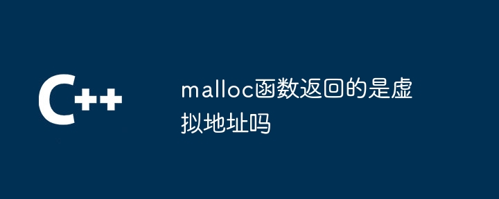 malloc函数返回的是虚拟地址吗