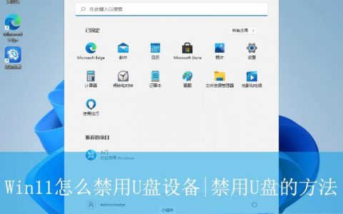 电脑禁止u盘访问怎么办? Win11禁用U盘设备的方法