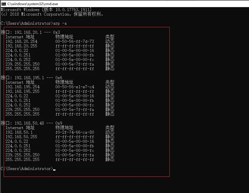 CMD如何查询局域网内的IP地址? cmd查看局域网内所有设备ip的教程插图8