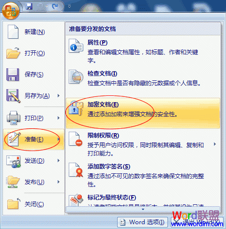 如何给Word2007文档加密