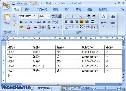 Word2007怎样将文字转换为表格