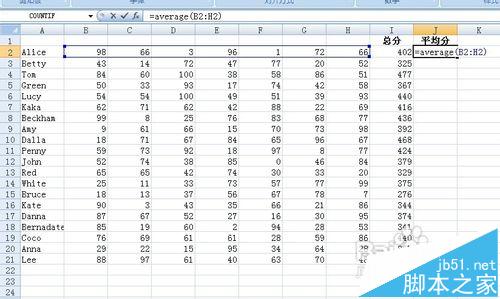 Excel怎么计算学生的总分/平均分/及格率呢?