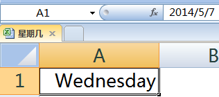 excel怎么将日期显示为星期几?