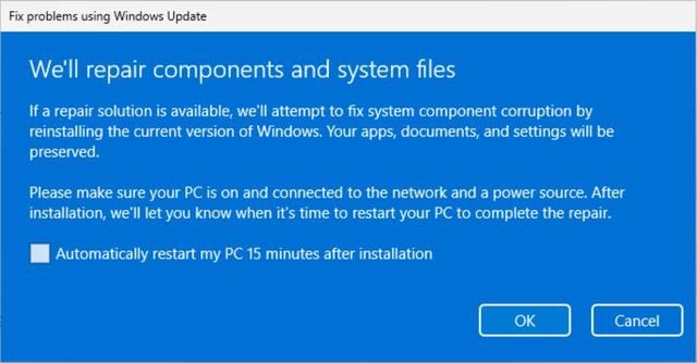 Win11新功能! Windows Update一键修复系统问题详解插图4