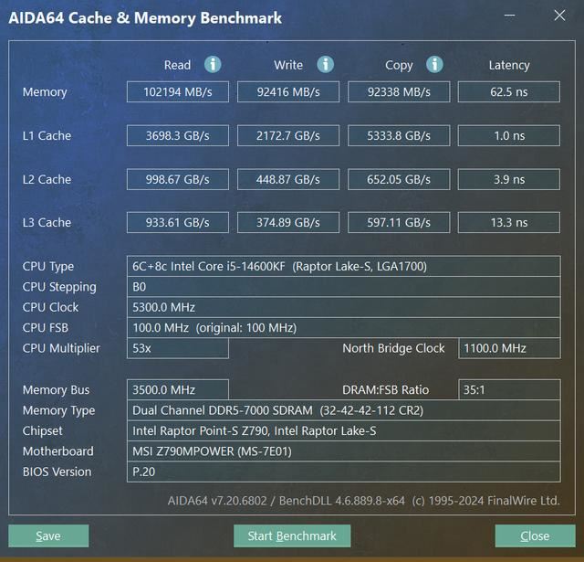 光威神武RGB DDR5 7000 32GB评测:助14600KF超8000延迟降至51ns插图28