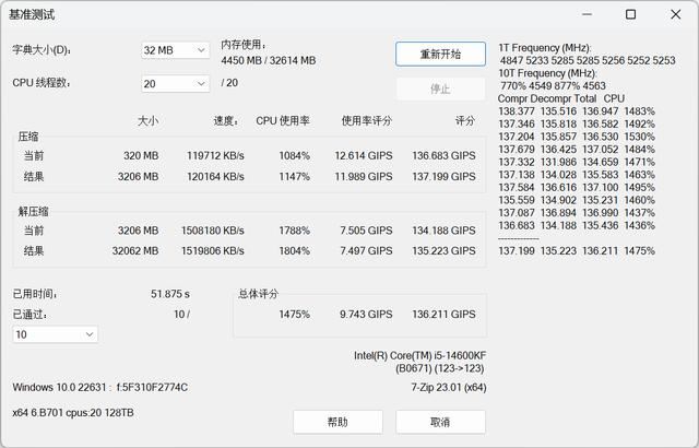 光威神武RGB DDR5 7000 32GB评测:助14600KF超8000延迟降至51ns插图34