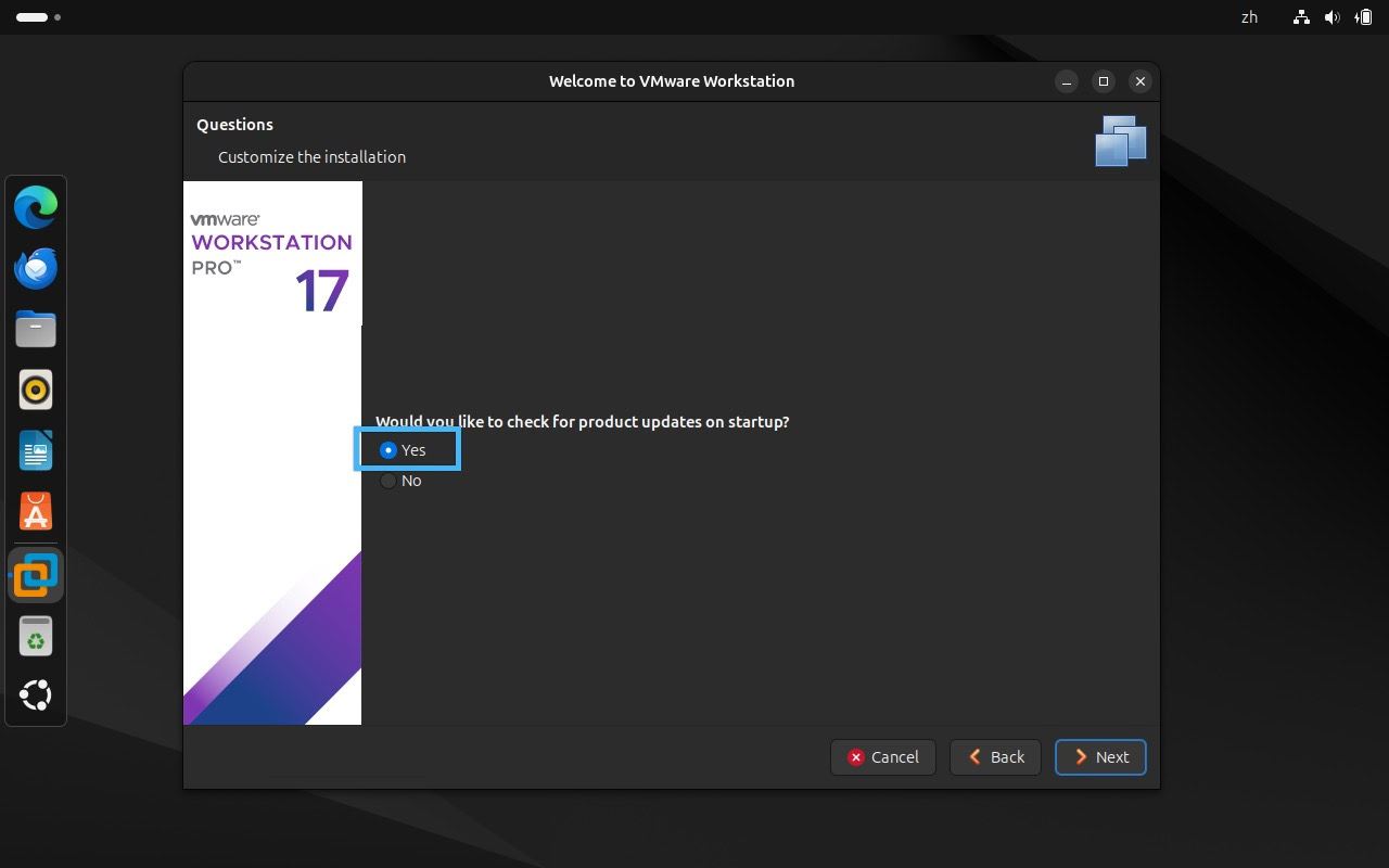 Ubuntu 下载和安装 VMware Workstation Pro 免费版详细图文教程插图16