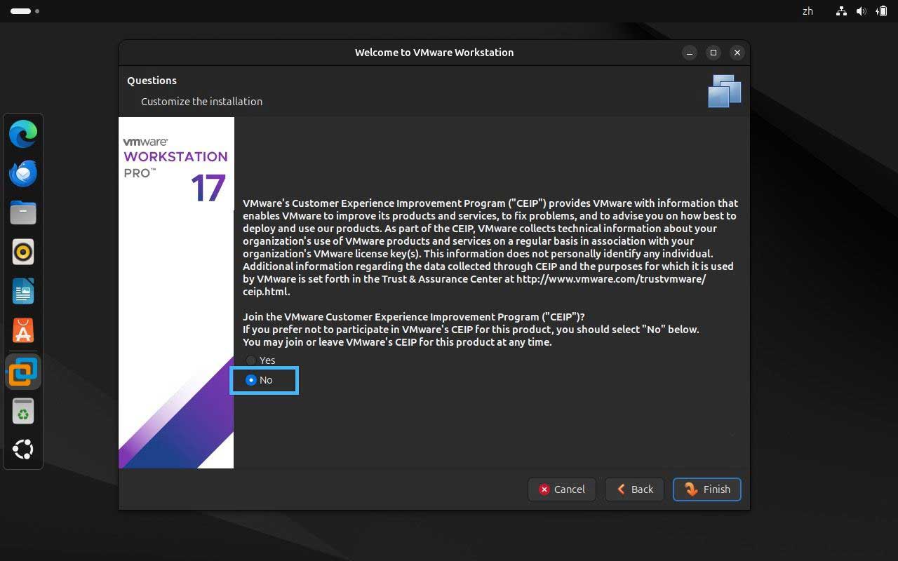 Ubuntu 下载和安装 VMware Workstation Pro 免费版详细图文教程插图18