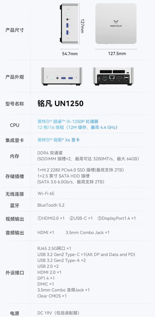 搭载i5-1250P的铭凡UN1250值得买吗? 铭凡 UN1250迷你主机开售插图18