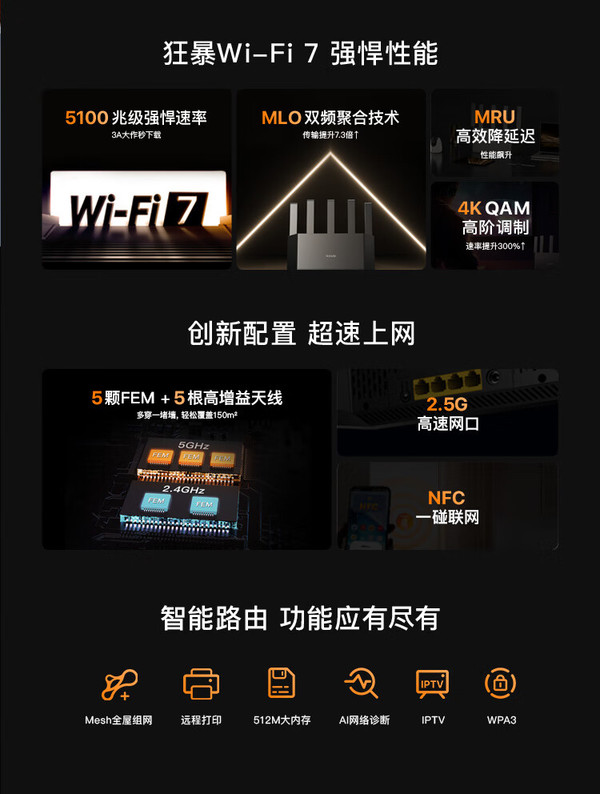 白菜价WiFi7路由器! 腾达云霄BE5100 BE6L Pro WiFi 7路由器拆机测评插图2