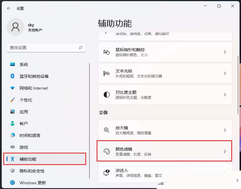 Windows系统如何设置色盲模式? windows色盲模式快捷键用法插图2