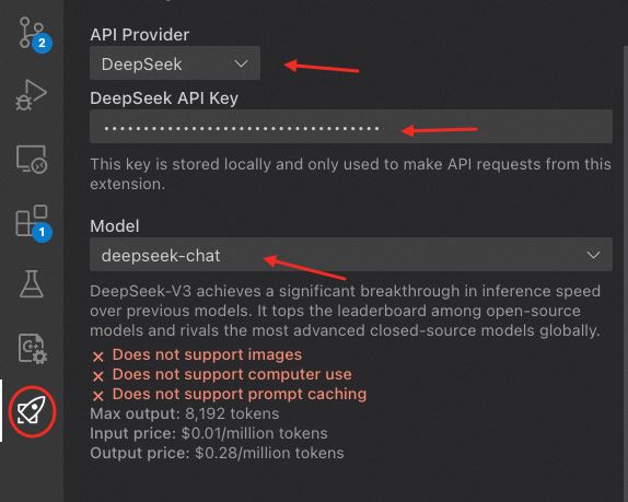 DeepSeek怎么装进VSCode? 解放双手实现自动编程的教程插图4