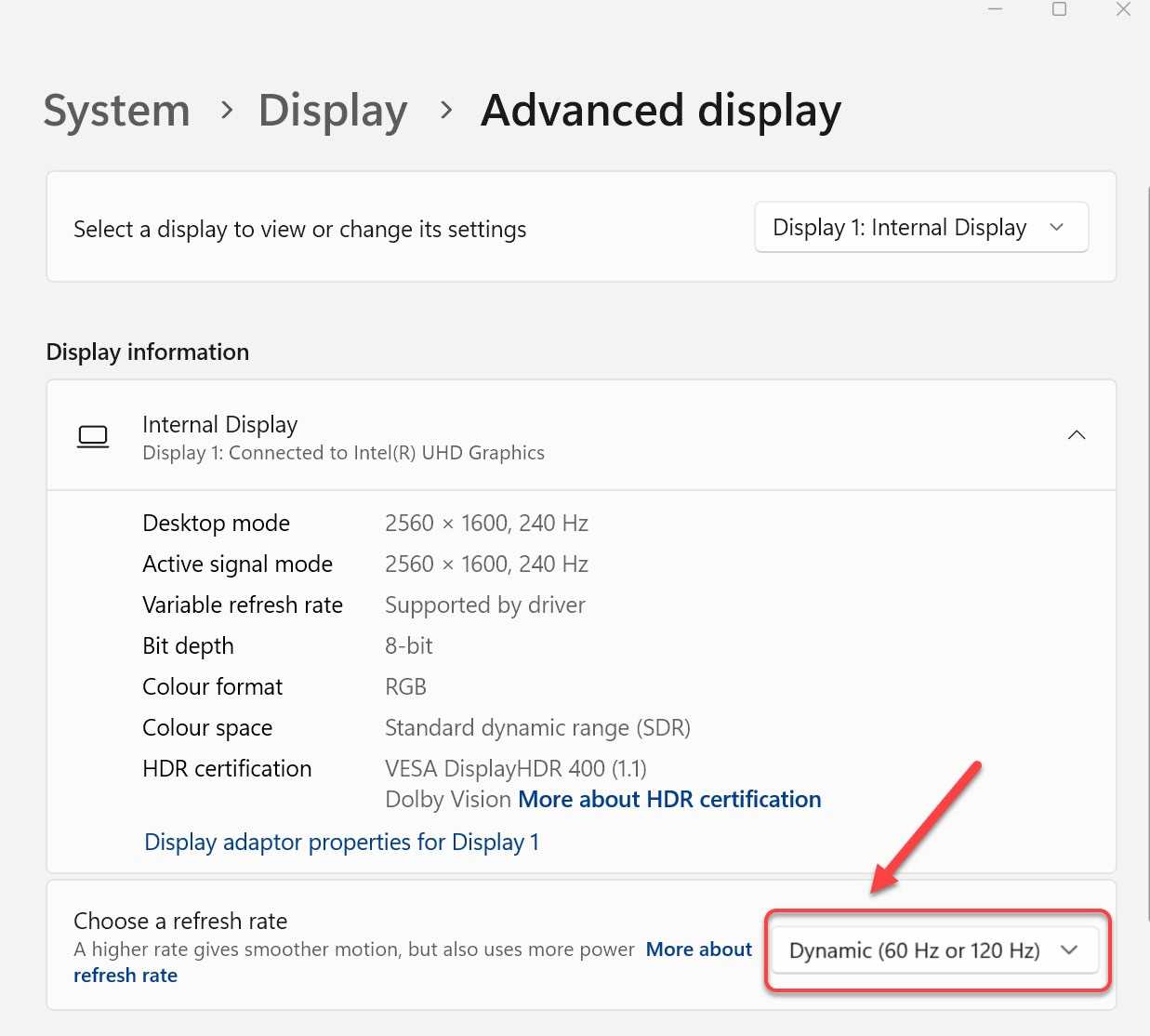 Win11系统怎么启用或禁用动态刷新率? 轻松提升性能与续航插图2