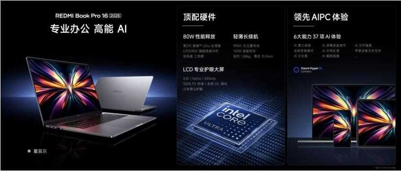 AI专业办公! REDMI Book Pro 2025系列发布:6499元起插图