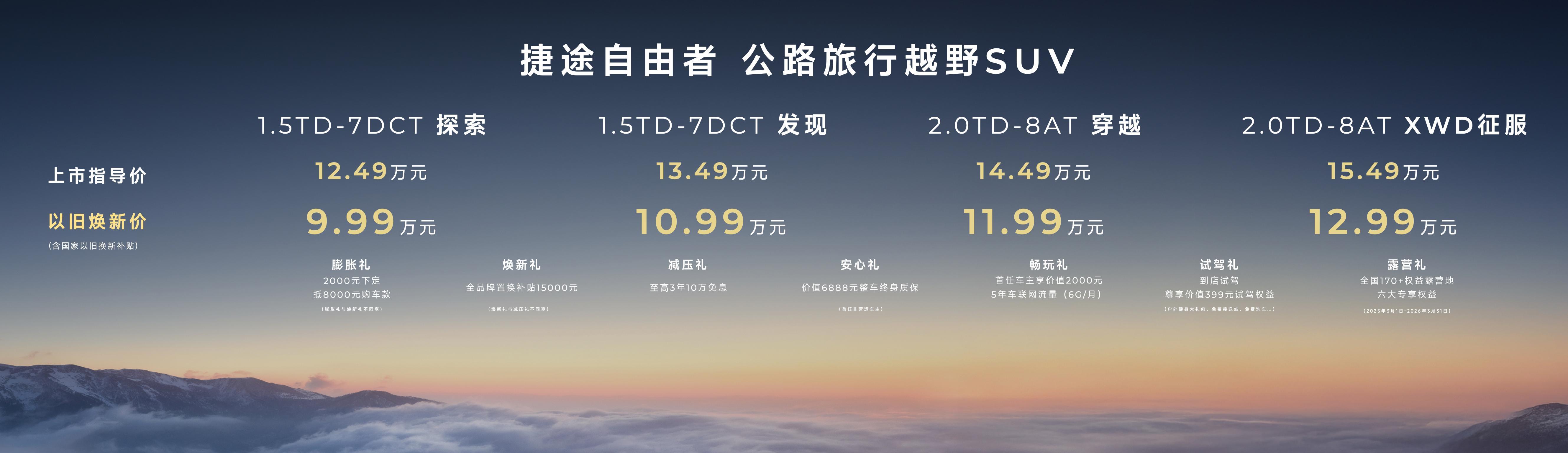 12.49 万起！捷途自由者上市即爆款，全地形四驱 + 博格华纳黑科技插图